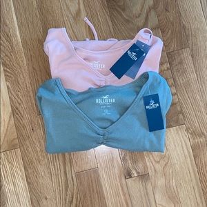 Clinch front long sleeved tees